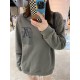 #LouisVuittonLouisVuitton 22Fw Fake Pocket Monogrammed Crew Neck Sweatshirt Top