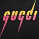 GucciGucci 23Fw Neon Lightning Letter Logo Crew Neck SweatshirtHeavyweight felted knitted cotton, completely to the version of the restoration, 420 grams of terry base 32 support, garment two times washed processing, the