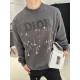 #DiorDior 23Fw Graffiti Flocked Logo Crew Sweatshirt Top