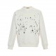 DiorDior 23Fw Graffiti Flocked Logo Crew Neck SweatshirtUsing 26 combed cotton   10 cotton, gram weight 420G, the fabric is made of domestic Xinjiang high-quality cotton yarn, Xinjiang cotton is recognized as the superio