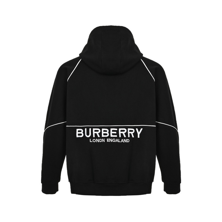 BurberryBurberry 23Fw Embroidered War Horse Letter Zipper JacketFabrics using 380g custom terry sweater fabric, the surface has been hand treatment, clothing two times at the wash, the fabric is comfortable and skin-frie