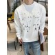 #DiorDior 23Fw Graffiti Flocked Logo Crew Sweatshirt Top