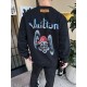 #LouisVuitton 23Fw Handpainted Graffiti Print Crew Neck Sweatshirt Top