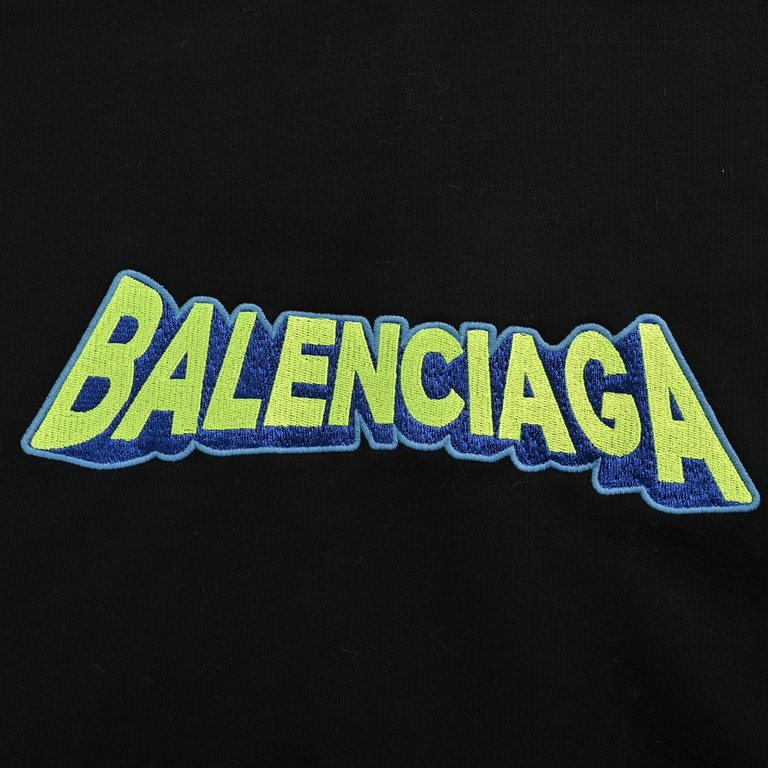 .BalenciagaBalenciaga 23Fw Fluorescent Green Embroidered Monogram Crew Neck SweatshirtThis series focuses on a simple, at a glance you know not to pick people, solid color padded fabric, fixed dye absolutely advanced, wh