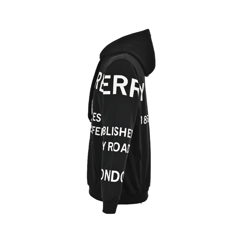 BurberryBurberry Thick Gum Letter Print Hooded SweatshirtThe use of 100% fixed weave 400g low elastic dust-free fine cotton fabric, each one is individually cut by hand, comfortable and handy, can be said to be how to we