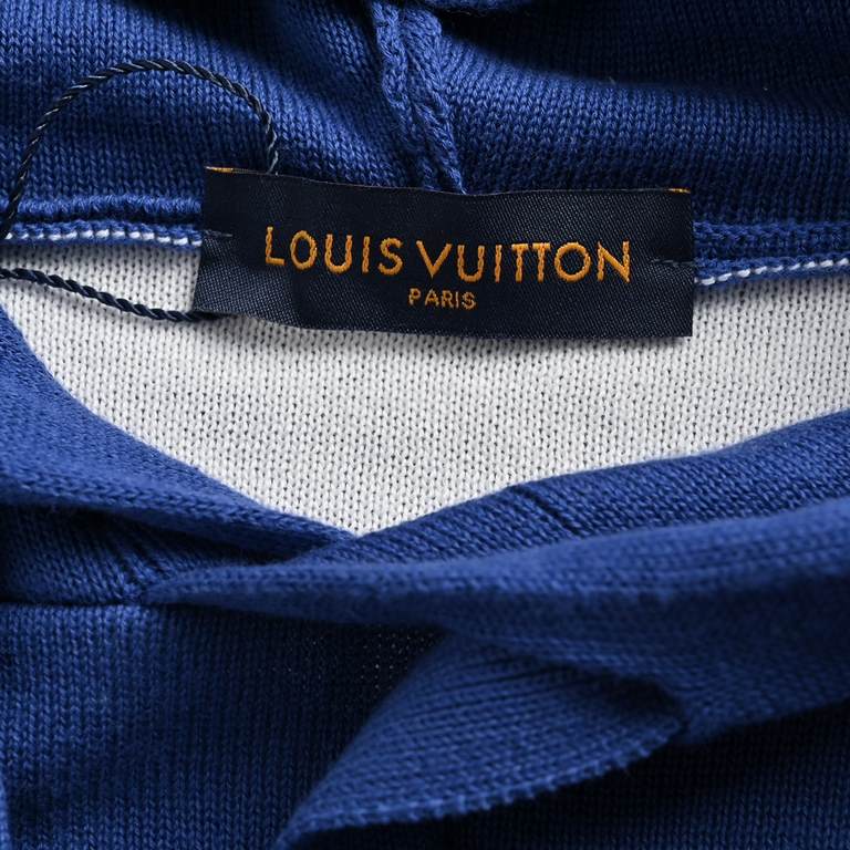 Louis VuittonLouis Vuitton 23Fw Gradient Jacquard Knit Hooded SweaterOriginal,300 purchase, the original office flower design, gradient jacquard process, hooded knit sweater, inserted in the pattern design, a full set of