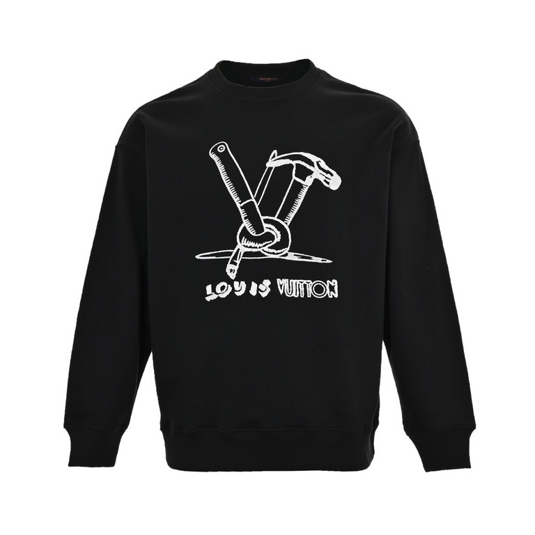 Louis VuittonLouis Vuitton 23Fw Embroidered Tool Hammer Crew Neck SweatshirtThe fabric is made of 380 grams of cotton, custom 32 threads, garment two wash processing, fabric comfortable skin-friendly without feeling, cus