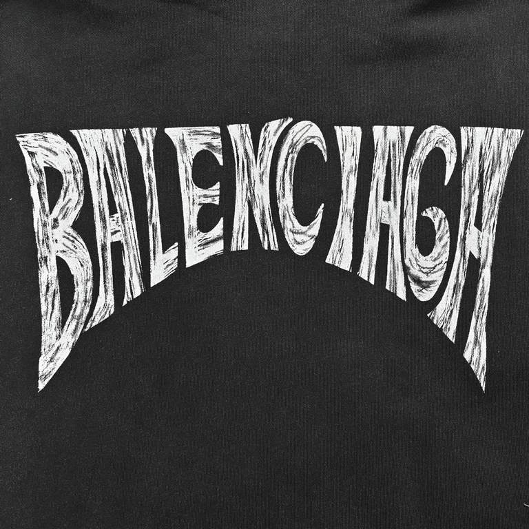 .Balenciaga 23Fw Hooded Sweatshirt with Monogram Print on BackGram weight up to 420 grams, terry, multiple processes Details can not be faulted, a very high sense of class and luxury recognition! Three labels complete , 