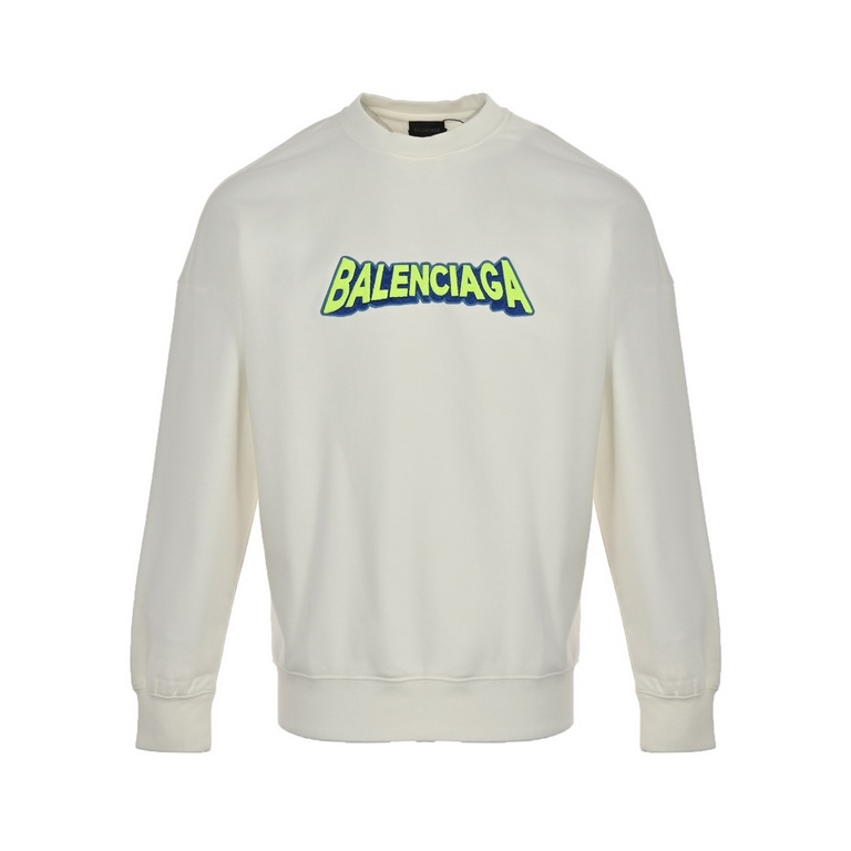 .BalenciagaBalenciaga 23Fw Fluorescent Green Embroidered Monogram Crew Neck SweatshirtThis series focuses on a simple, at a glance you know not to pick people, solid color padded fabric, fixed dye absolutely advanced, wh