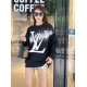 #LouisVuitton 23ss Splash Ink Gradient Large Letter Print Crew Neck Sweatshirt Top