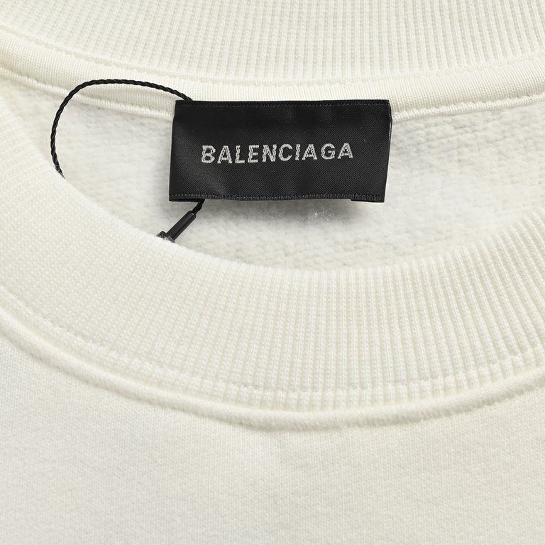 BalenciagaBalenciaga Separate Print Crew Neck SweatshirtI was instantly drawn to the illusionary split print from the show! The logo letters are deconstructed and stretched to create a geometric aesthetic of conflict and