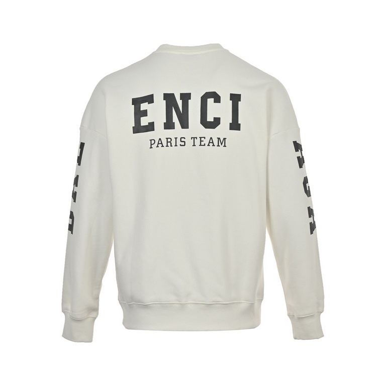 BalenciagaBalenciaga Separate Print Crew Neck SweatshirtI was instantly drawn to the illusionary split print from the show! The logo letters are deconstructed and stretched to create a geometric aesthetic of conflict and