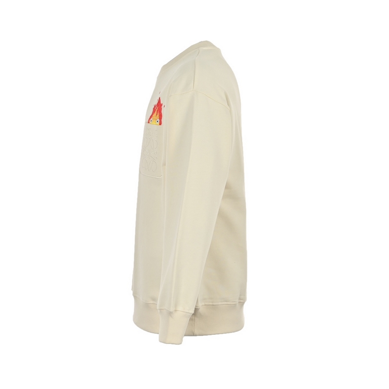 Louis VuittonLouis Vuitton 23Fw Pocket Flame Embroidered Crew Neck SweatshirtBig logo, original fabric, official same model.420 grams of double-stranded terry fabric with tank-dyed fabrics feel very comfortableSpring and