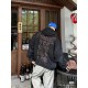 #BalenciagaBalenciaga 23Fw Sanskrit Printed Mud Dye Zipper Sweatshirt Jacket On