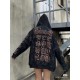 #BalenciagaBalenciaga 23Fw Sanskrit Printed Mud Dye Zipper Sweatshirt Jacket On