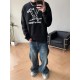 #LouisVuittonLouisVuitton 23Fw Embroidered Tooled Hammer Crew Sweatshirt Top