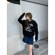 #LouisVuittonLouisVuitton 23Fw Embroidered Tooled Hammer Crew Sweatshirt Top