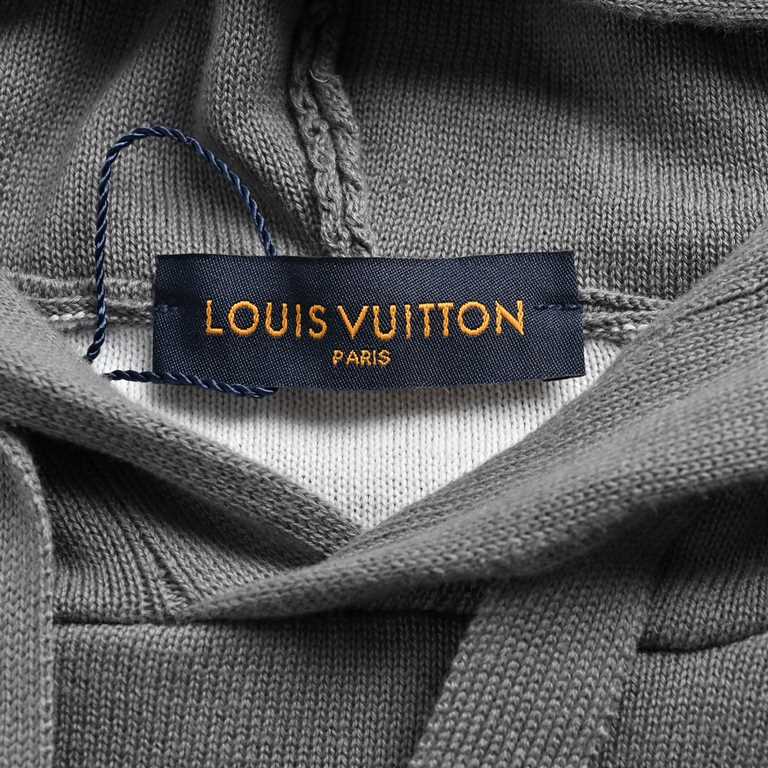 Louis VuittonLouis Vuitton 23Fw Gradient Jacquard Knit Hooded SweaterOriginal,300 purchase, the original office flower design, gradient jacquard process, hooded knit sweater, inserted in the pattern design, a full set of