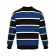 BalenciagaBalenciaga 23Fw Glacier Stripe Embroidered Letter Crew Neck SweatshirtCapsule series Glacier color matching wide stripe basic sweater this sweater to the surrounding world environment as the inspiration for the