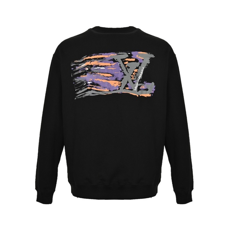 Louis VuittonLouis Vuitton 23Fw Purple and Orange Graffiti Letter Print Crew Neck SweatshirtThe fabric is made of 380 grams of double-stranded terry fabric, customized 32 threads, garment two wash processing, fabric comf