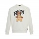 Fendi Bear Print Crew Neck SweatshirtCustomized knitted 100% cotton production, high grams of dense texture of the terry cotton, comfortable and breathable body and has a soft touch to the skin, very soft and smooth, del