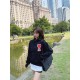 #Ami Classic Towel Embroidery Embroidered Heart Hooded Sweatshirt Top