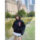 #Ami Classic Towel Embroidery Embroidered Heart Hooded Sweatshirt Top