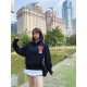 #Ami Classic Towel Embroidery Embroidered Heart Hooded Sweatshirt Top