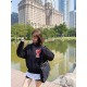 #Ami Classic Towel Embroidery Embroidered Heart Hooded Sweatshirt Top