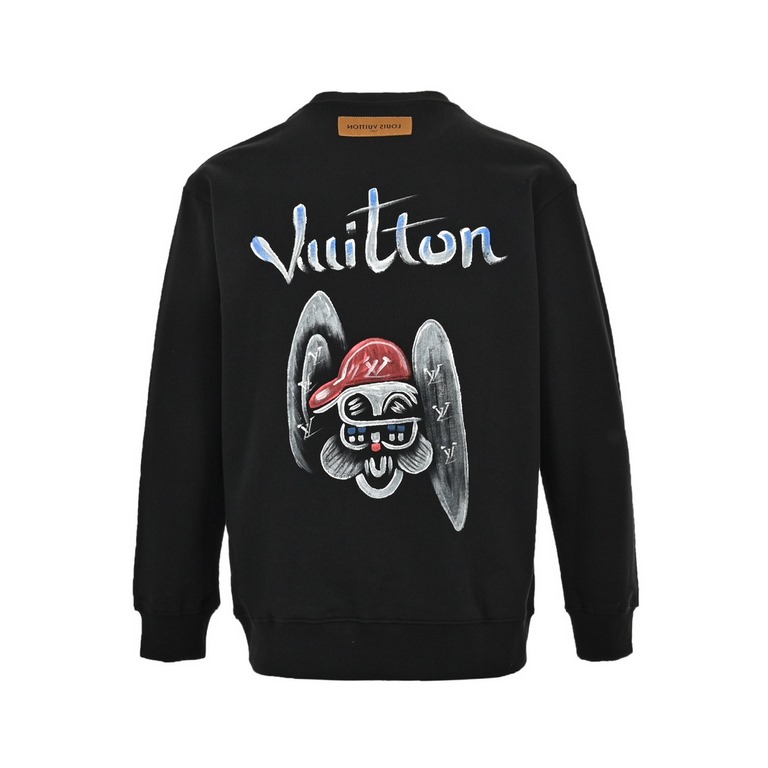 Louis Vuitton 23FwLouis VuittonLouis Vuitton 23Fw Hand Painted Graffiti Print Crew Neck SweatshirtCustomized high grams of knitted cotton fabric carefully crafted, feel particularly solid, texture pull full, fluffy and d