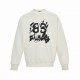 BalenciagaBalenciaga 24ss blurred double B graffiti letters crew neck sweatshirtCotton terry double strand sweater fabric, color contrast dyeing fabric, ultra-fine flat screen printing process, with the blur printing log