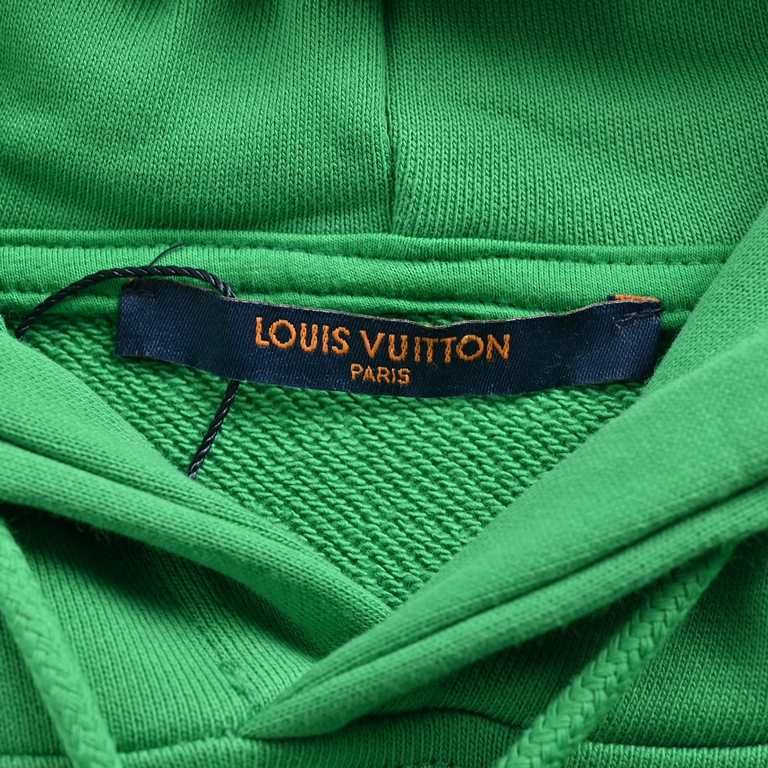 TheLouis Vuitton 23Fw Floral Hardware Hooded SweatshirtLouis Vuitton New Floral Hardware Hooded Sweatshirt Gram weight up to 400 grams brushed fabric Fluorescent green fixed dyeing, Hasselblad stitching, new hardware cus