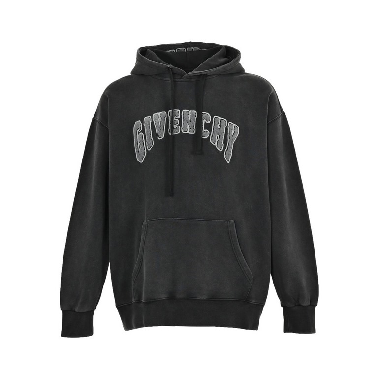 GIVENCHY Givenchy 23Fw Towel Embroidery Washed Hooded SweatshirtThe position of the embroidery is difficult to locate, the shipping time is slow, the process is complicated, the cost is high, and the fabric is made of cu