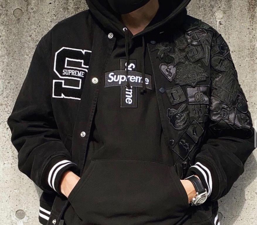 #Supreme 20Fw Embroidered Cross Box Logo Hooded Sweatshirt Up