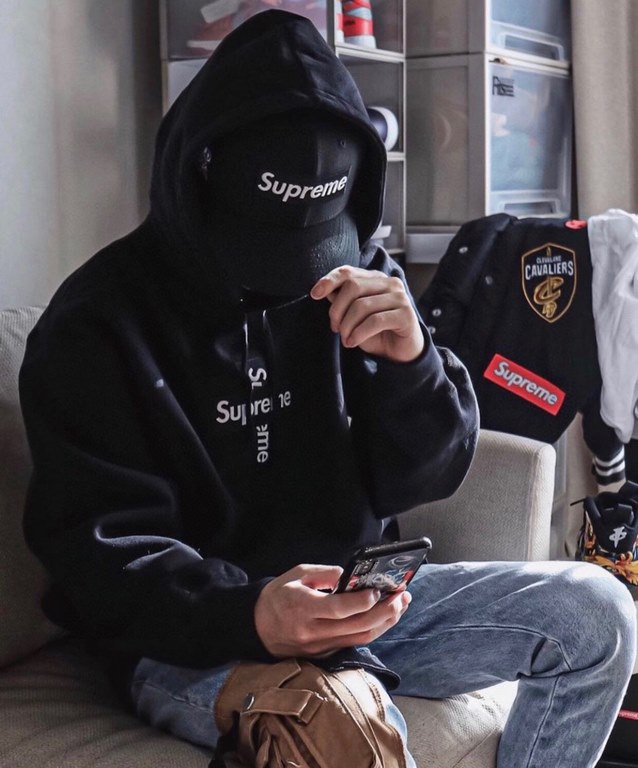 #Supreme 20Fw Embroidered Cross Box Logo Hooded Sweatshirt Up