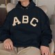 #Fear of Fog Season 7 Mainline Flocked ABC Alphabet Hooded Sweatshirt Hoodie Top