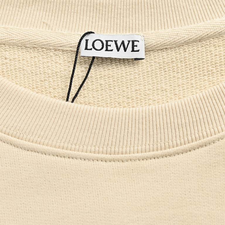 LoeweLoewe 23Fw Colorblocked Flower Label Embroidered Crew Neck SweatshirtThe fabric is made of 380 grams of double-stranded small terry fabric, customized 32 threads, ready to wear two washing treatment, the fabric is c