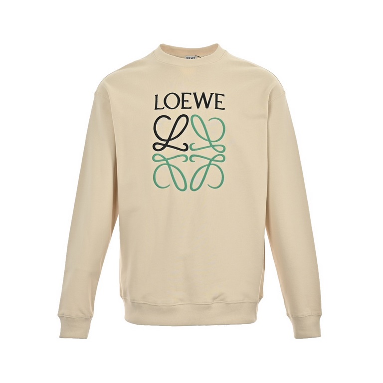 LoeweLoewe 23Fw Colorblocked Flower Label Embroidered Crew Neck SweatshirtThe fabric is made of 380 grams of double-stranded small terry fabric, customized 32 threads, ready to wear two washing treatment, the fabric is c