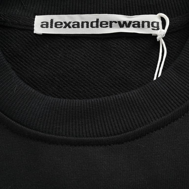 .Alexander WangAlexander Wang 23Fw Mahjong Printed Round Neck Sweatshirt400g advanced combed cotton fabric counter collar label buyer level white thick plate tags original hang grain before and after the three-dimensiona