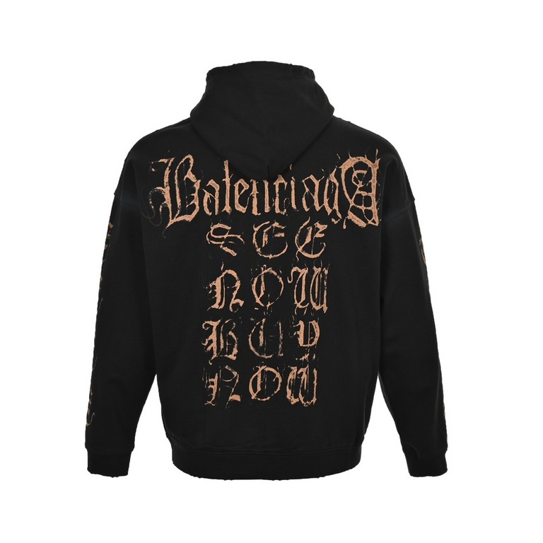 BalenciagaBalenciaga 23Fw Sanskrit Printed Mud Dye Zip Sweatshirt JacketThe fabric is made of ZP Paris custom woven and custom dyed 480g combed cotton. The threads are dyed without any color difference.The front and back