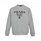 PradaPrada 23Fw Embroidered Logo Crew Neck SweatshirtFabric selected 100% high quality 400g cotton terry material, soft and skin-friendly, the color is the most classic black and white design, really durable, chest logo 