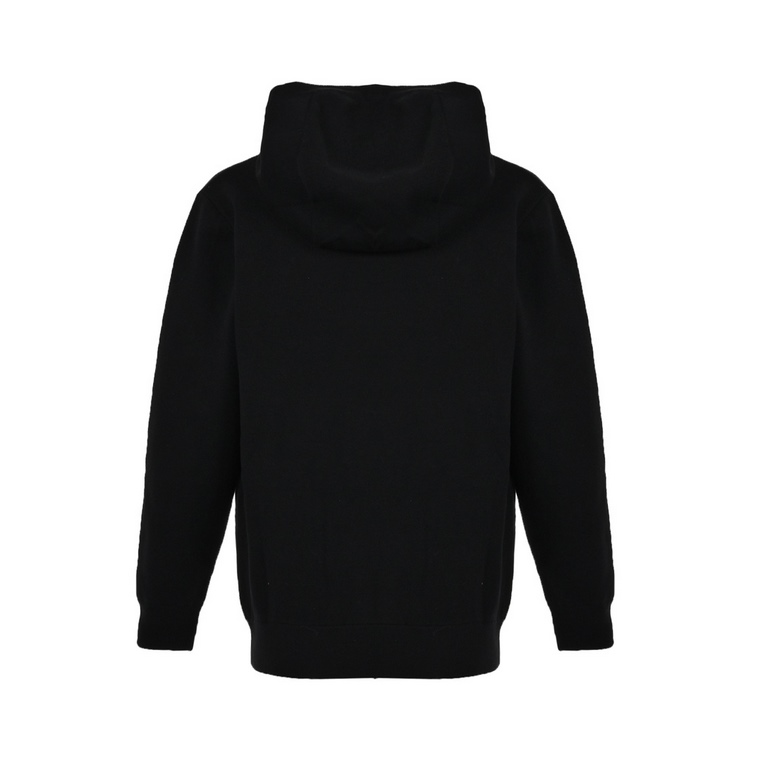 Loewe  Loewe 23Fw Thousand and Thousand Faceless Men's Hooded Knit SweaterOriginal,300 purchase, the original office flower design, knitted jacquard process, hooded knit sweater, inserted all layout design, a full set of