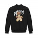 Fendi Bear Print Crew Neck SweatshirtCustomized knitted 100% cotton production, high grams of dense texture of the terry cotton, comfortable and breathable body and has a soft touch to the skin, very soft and smooth, del