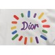 .DiorDior 23Fw colorful letters printed round neck sweaterFabric combed cotton sweater fabric weight up to 400 grams, printing using three-dimensional technology, high-density number of needles, the upper body effect of 