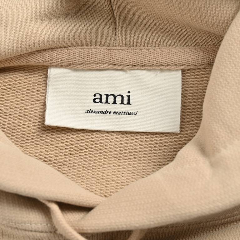 Ami classic embroidery embroidered love hooded sweatshirtEarly fall new high grams of cotton basic round neck sweater, men and women with the same models, trading company channels thin out, synchronized with the official