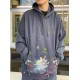 #Gallery Dept 22Fw English Letter Graffiti Painted Hooded Sweatshirt Top