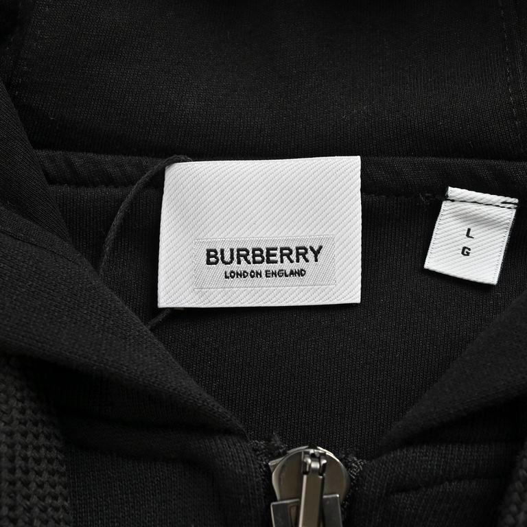 BurberryBurberry 23Fw Embroidered War Horse Logo Zipper Sweatshirt JacketPremium cotton terry fabric, texture sense rich and interesting Unlike traditional sweater jacket fabric This piece of fabric feels good, on the bo