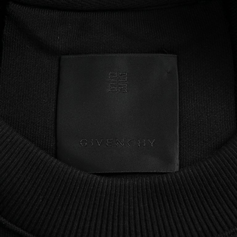 GIVENCHY Givenchy 23Fw Broken Letter Print Crew Neck SweatshirtPrinted with digital printing machine direct spraying The cost is very high After many times of debugging plate pattern color reproduction degree and the ori