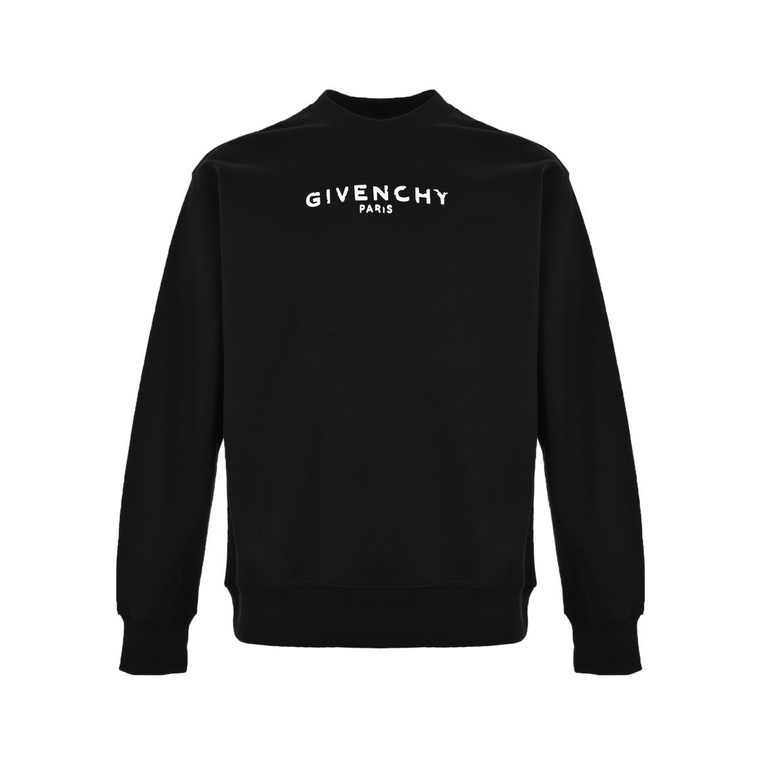 GIVENCHY Givenchy 23Fw Broken Letter Print Crew Neck SweatshirtPrinted with digital printing machine direct spraying The cost is very high After many times of debugging plate pattern color reproduction degree and the ori