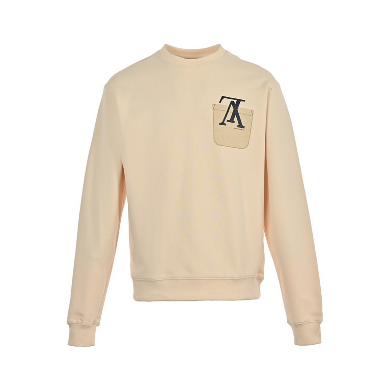 Louis VuittonLouis Vuitton 22Fw Fake Pocket Letter Print Crew Neck Sweatshirt2022 early fall limited models recommended not pick people not pick skin clean simple sweater really who wear who look good ah! This cyan sweat